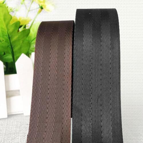 Thicker 20mm 25mm polyester Ribbon Safety Belt pet belt Computer jacquard Ribbon Outdoor Backpack Bag Parts Black Brown Webbing