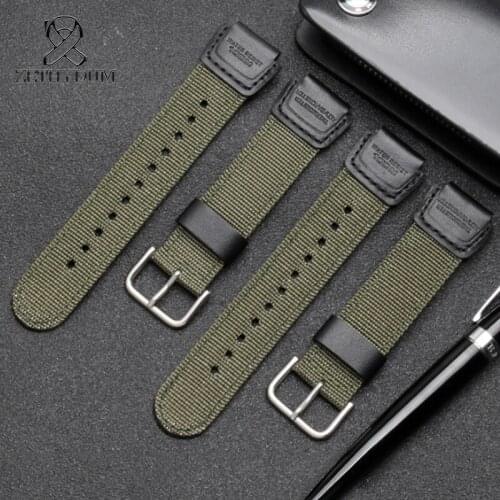 For AE-1200WH-1B/SGW-300H/400/SGW-500 Nylon Mesh Watchbands Climbing Nylon Watch canvas watch belt Women Men Sport Watches Belt