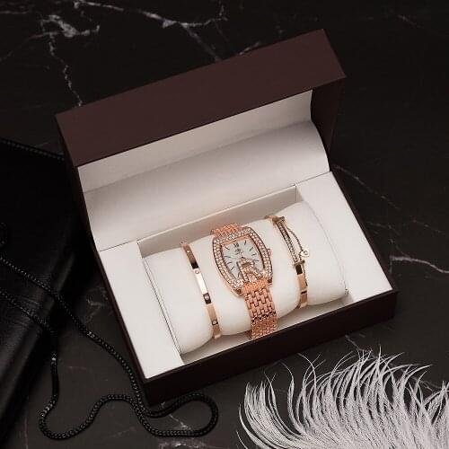 Luxury Women Watches Bracelet Set Stainless Steel Diamond Women Watch Fashion Ladies Quartz Wristwatche Relogio Feminino