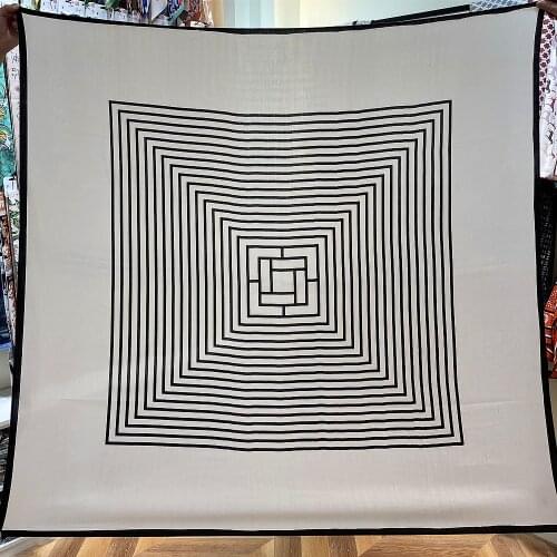 POBING Silk Cashmere Scarf Women Hand Rolled Shawls Letters Print Square Scarves Wraps Lady Bandana Big Hijabs Female Foulards