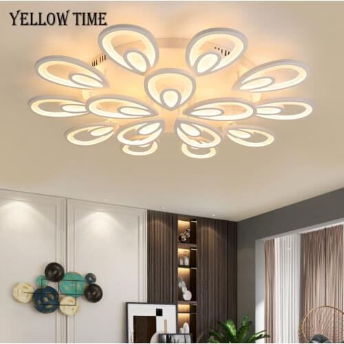 Modern LED Chandelier Dimmable With Remote Ceiling Lamp For Living room Bedroom Dining room KitchenHome Design Lighting Fixtures