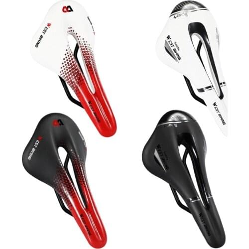 WEST BIKING Mountain Bike Seat Breathable Bicycle Seat Riding Road Bike Comfortable Bicycle Saddle Cushion Accessories