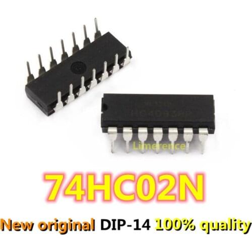 10PCS 74HC02N DIP14 74HC02 DIP SN74HC02N DIP-14 new and original IC Support recycling all kinds of electronic components