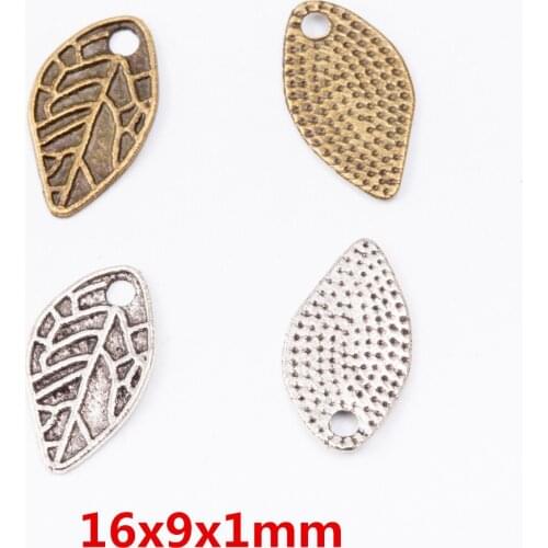 100pcs Charms leaves Pendant Bright Zinc Alloy Fit Bracelet Necklace DIY Metal Jewelry Findings 6478