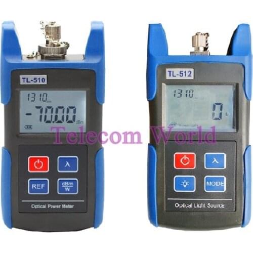 2pcs/lot -70~+10dB TL510A Optical Power Meter + TL512 1310/1550nm Optical Light Source FTTH Optical Multimeter