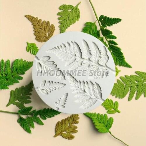 3D Reverse Sugar Leaves Shaped Molding Fondant Cake Silicone Mold For Polymer Clay Molds Decoration Tools