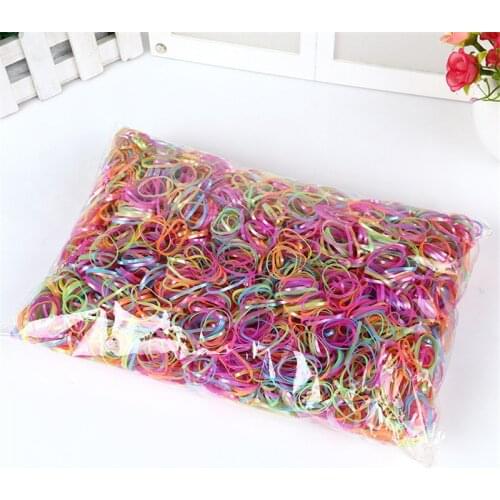 4000pcs Disposable Gum For Hair Children TPU Rubber Bands Ponytail Holder Elastic Hair Band Girls Scrunchie Hair Accessories