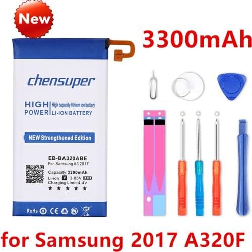 2pcs/3300mAh EB-BA320ABE Battery for Samsung Galaxy A3 2017 A320F SC-04J SGH-N417 A320 A320FL A320Y