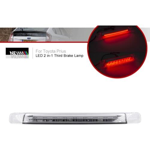 2-In-1 White Running Red Led Third Brake Light For Toyota Prius C /Prius V 12-18 Prius Hybrid 09-15 4Runner Highlander Sienna
