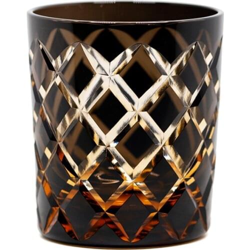 Kiriko Style Cock Tail Glasses Hand Cut To Clear Crystal Ruby Red Wine Glasses Whiskey Drinking Glassware Old Fashioned Glasses