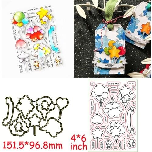 A Baby Star Die Cut+Clear Stamp Sending Love To Baby Die Cuts And Stamps For Card Making 2020