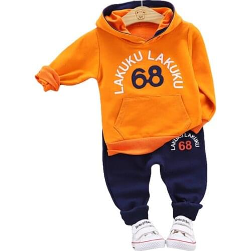 Children Winter Clothes Suit Long Sleeve Casual Costume Boys Girls Style Hooded Sweatshirt+Trousers Outfit Kids Clothing Set