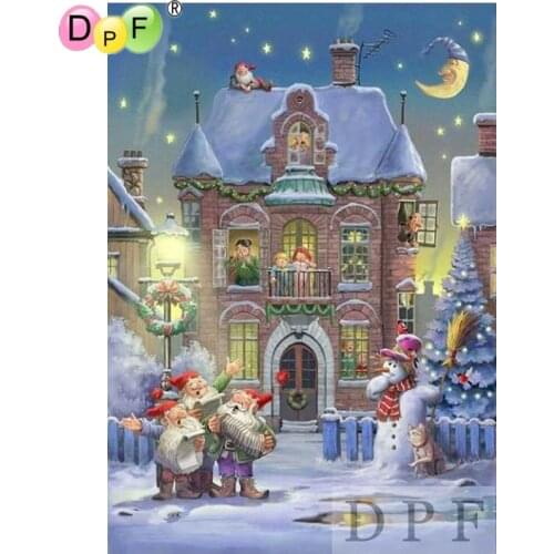 DPF diamond embroidery Santa Claus sings diamond painting cross stitch crafts diamond mosaic kit square rhinestone home decor
