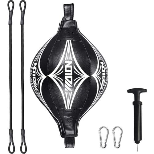 YXTC Double End Ball with Pump Boxing Ball Speed Training Ball Leather Speed Bag with Ring Locking for Gym Exercise Agility