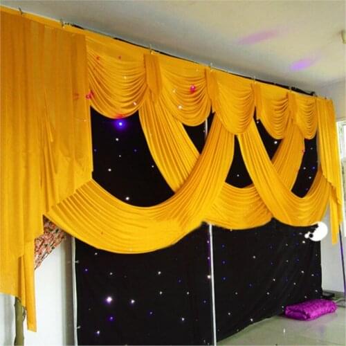 3M Length elegant and luxury wedding backdrop swags drape for stage curtain decoration event party china supplier 2018