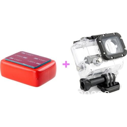 Gopro Floaty Float Box With 3M Adhesive Anti Sink +45M Underwater Waterproof Protective Housing Case For gopro hero3 accessories