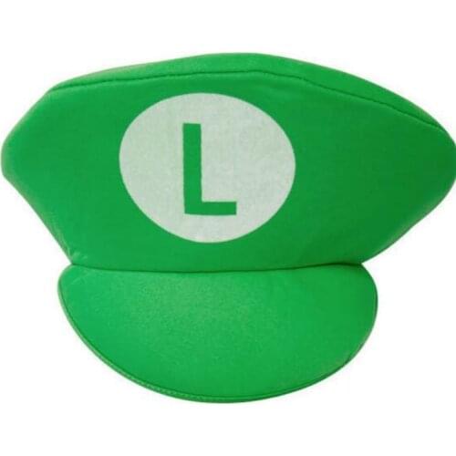 Adult childrens animation game Super Luigi brothers Cosplay Hat Halloween Costume Accessories red green sun hat baseball hat