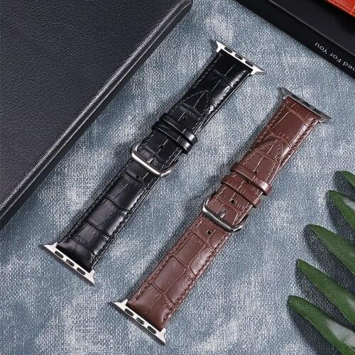 Apple Watch leather strap 38MM 40MM 42MM 44MM For Appl Watch band 4/5 For iWatch 1/2/3/4/5 series 38/40/42/44mm strap