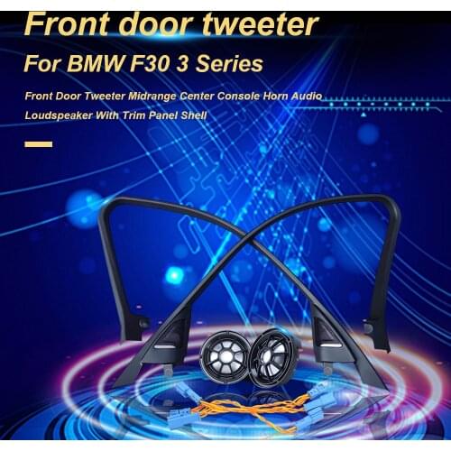 Tweeter Cover Frame With Wire Kit For Bmw F30 3 Series Front Door Speakers Audio High Frequency Loudspeaker Hron Twiiter Trumpet
