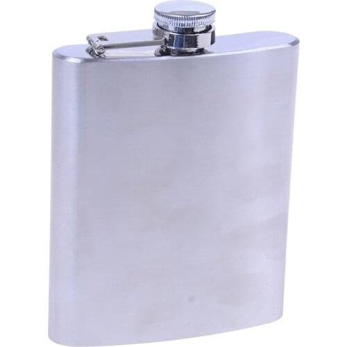 Stainless Steel Liquor Hip Flask Pocket Hip Flask Alcohol Whiskey Liquor Screw Cap 7 OZ Liquor Hip Flask 200ml