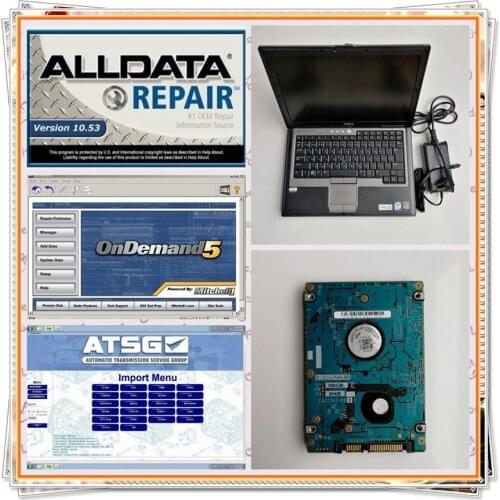 2018 installed version alldata and mit-chell & ASTG all data 10.53 mitc-hell ondemand 3in1 hdd 1tb with computer D630 laptop 4g