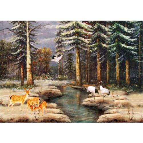 New Embroidery Counted Cross Stitch Kits Needlework - Crafts 14 ct DMC Color DIY Arts Handmade Decor Scenery D