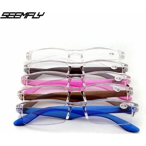 Seemfly Retro Square Reading Glasses Women Men Presbyopic Eyeglasses Antifatigue Magnification Eyewear Unisex +1.5 +2 +2.5 +3.0