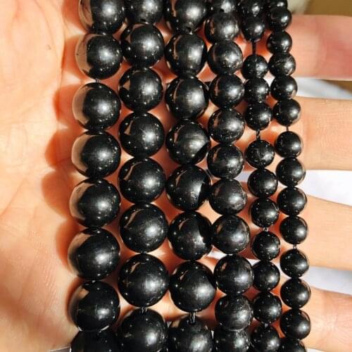 Genuine Coal Crystal Beads,Black Jet Beads,Loose Gem Stone Beads,Carbon Crystal Beads 4mm 6mm 8mm 10mm 12mm,1 of 15" full strand