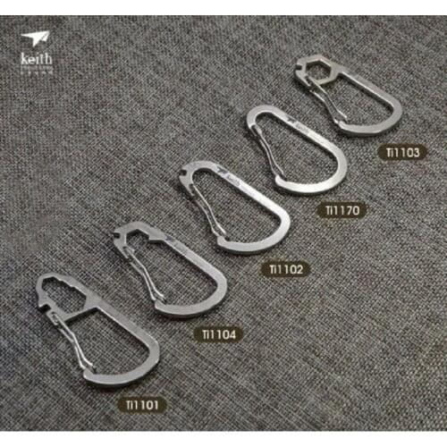 Outdoor Camping Titanium D-Ring Carabiner Key Chain Clip Bottle Hook Lock Buckle Spanner