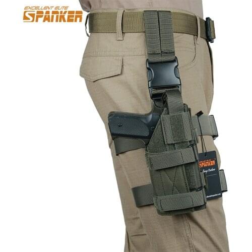 EXCELLENT ELITE SPANKER Military Tactical Mini Drop Leg Panel with Universal Pistol Holster Outdoor Hunting Hanging Suit Equip