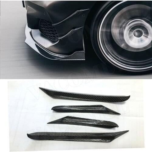 Dry Carbon Fiber Front Bumper Side Air Vent Splitter Spoiler For BMW 8 Series 840i G14 G15 G16 2019+ Fog Lamp Side Canards Fins