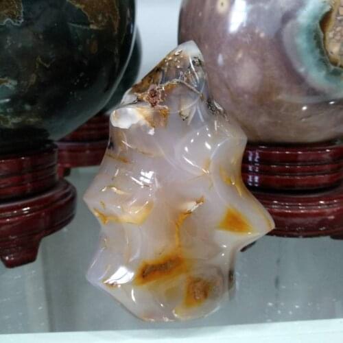 Natural Agate Torch Crystal Quartz Bullet Shape Reiki Healing Crystal Minerals Specimen Gemstone Gifts Decoration