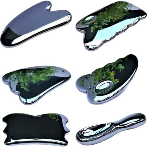 Facial Massage Jade Roller Guasha Scraper Natural Terahertz Energy Stone Massager Eye Face Neck Thin Lift Relax Slimming Tools