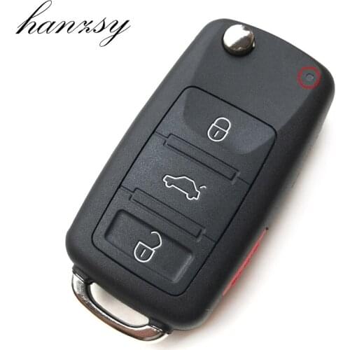 3+1/4 Buttons Flip Folding Key Case For VW Volkswagen Touareg Replacement Car Remote Key shell Cover Fob