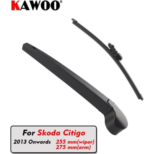 KAWOO Car Rear Wiper Blade Blades Back Window Wipers Arm For Skoda Citigo Hatchback (2013 Onwards) 255mm Auto Windscreen Blade