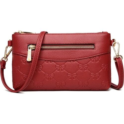 Crossbody Bags For Women Leather Shoulder Bag Female Handbags Solid Women Embossing Leather Messenger Bags Sac A Main Vintage