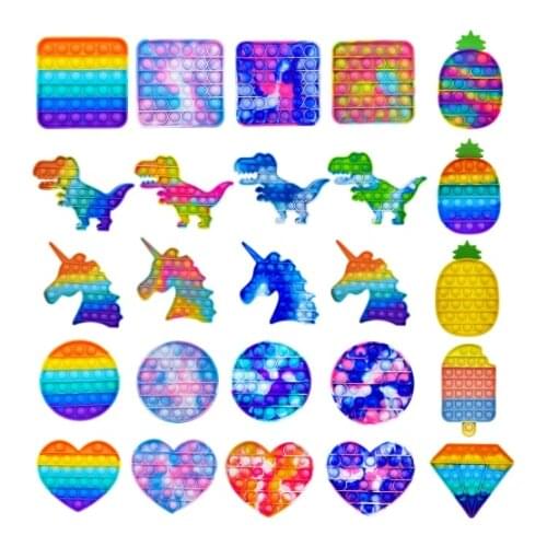 1pc Kawaii Fidget Toys Push Bubble Fidget Sensory Toy Autism Special Needs Stress Reliever Anti Stress Squishy Toys Антистресс