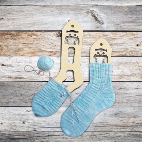 2pcs Wooden Wood Cute Owl Socks Forms Blockers Stretchers Sock Shapes Hand Knit Socks Girlfriend Birthday Gift