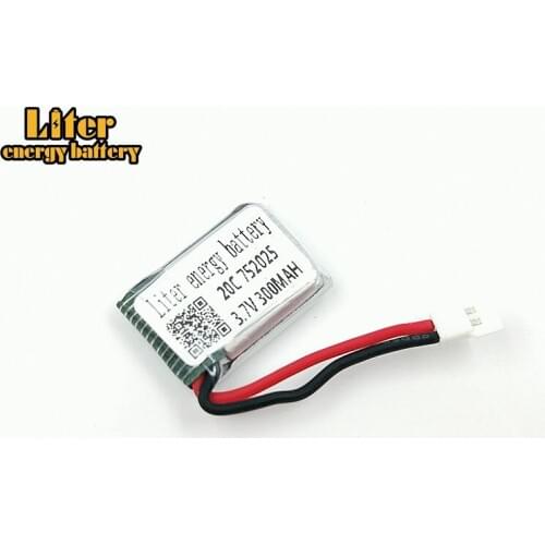 3.7V 300mAh X4 X11 X13 Remote Control Plane Aircraft battery 3.7V 300mAh Lipo Battery Model Aircraft 752025 20c
