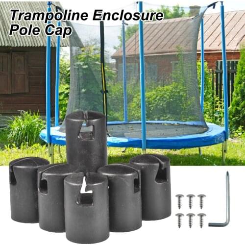 6PCS plastic Trampoline Enclosure Pole Cap For Flat Steel Sheet Top Ring System 1.26in Trampoline Replacement Safety Caps
