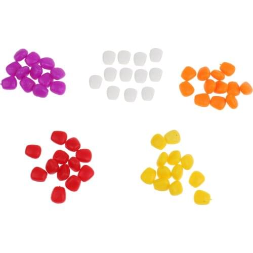 60pcs Simulation Fake Soft Baits Corn Carp Fishing Lures Floating Baits with Nice Scent, Assorted Colors