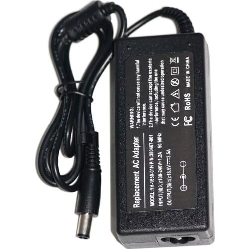 18.5V 3.5A 65W for HP Ac Adapter Laptop Computer Charger Notebook PC Power Supply Connector Size: 7.4 x 5.0 mm