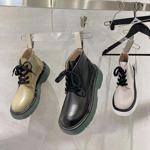 PU Platform Boots Women Heels Designer Shoes Woman Booties Leather Shoes for Women Nice Ankle Boots Female Fashion Rubber Sole