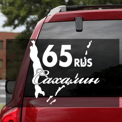 CK2825#19*17.6cm Sakhalin 65 funny car sticker vinyl decal silver/black car auto stickers for car bumper window car decorations