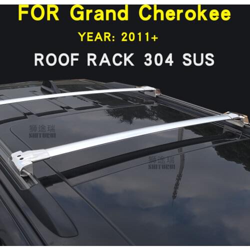 For JEEP Grand Cherokee 2010-2019 roof bar car special aluminum alloy belt lock Led lamp Roof luggage WK2 SRT-8 STEEL RAILS