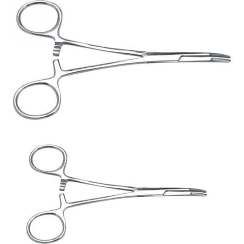 Curved Tip Cleaning Clamp For Cat Dog Stainless Steel Pliers Pets Ear Hair Tweezers Hand Tools