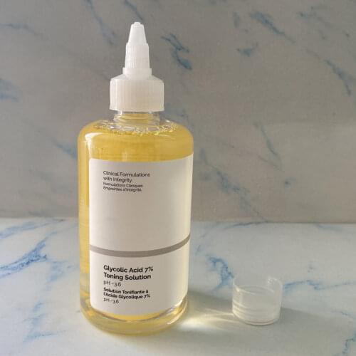 Glycolic Acid 7% Toning Solution Ordinary Gentle Exfoliation Clear Skin Shrink Pores Acne Removing Brighten Skin Facial Essence