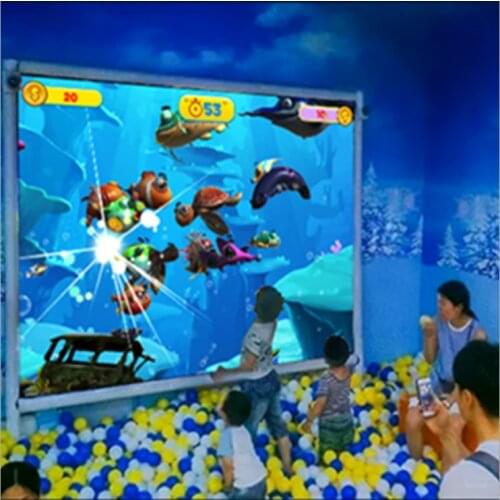 Intelligent 3D interactive projection smashing ball wall and ground interactive projection amusement equipment package system