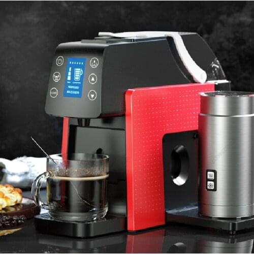 Capsule Coffee Machine Milk Bubble Machine 2 In 1 Automatic Cleaning LCD Panel Display Multifunctional Coffee Machine Low Noise