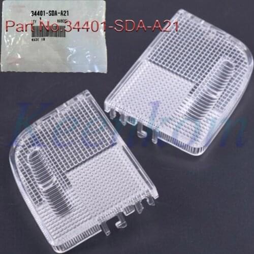 2pcs Left + Right Interior Roof Map Light Lens Reading Lamp For Honda TSX Accord Civic P-ilot CRV 34401-SDA-A21 34402-SDA-A21